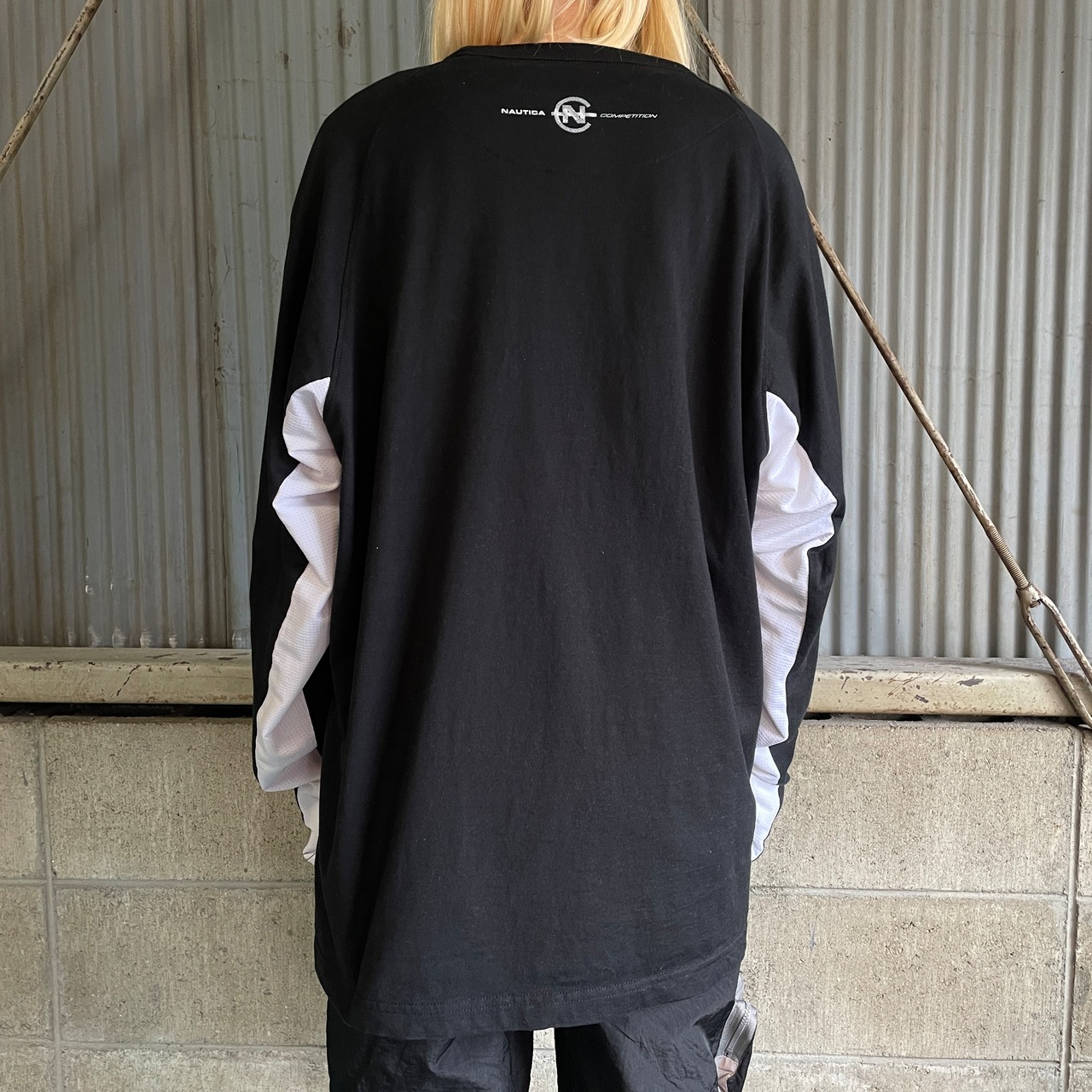 NAUTICA ノーティカ ”NC-07” プリント ロングTシャツ メンズXL 古着 