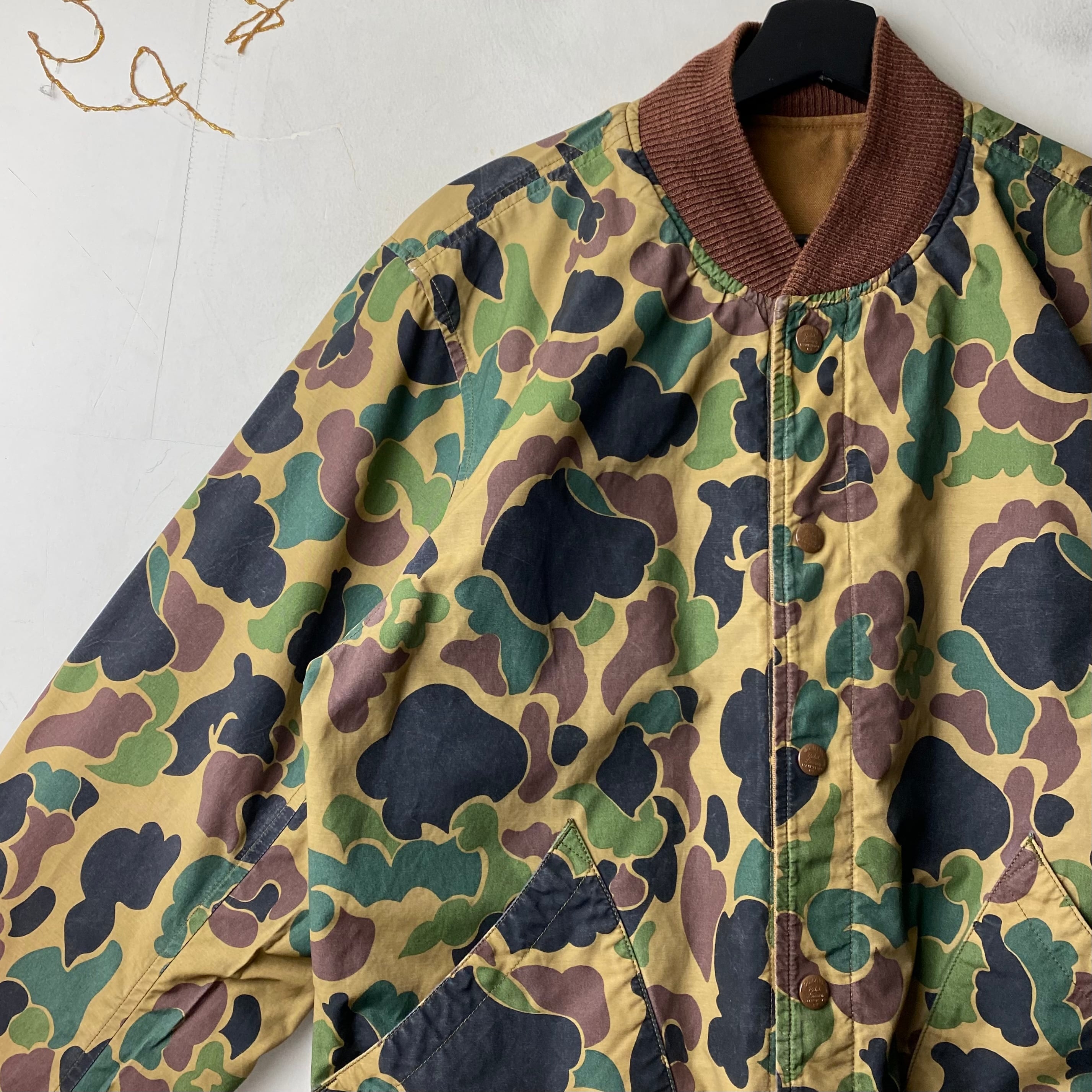 RRL brown duck × camouflage nylon reversible blouson | NOIR ONLINE