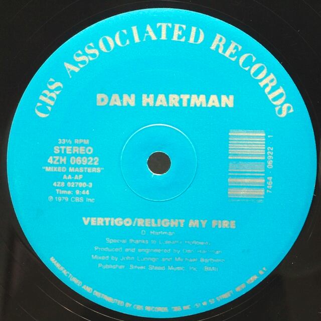 Dan Hartman / Instant Replay / Vertigo/Relight My Fire [4ZH 06922] - 画像3