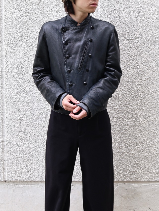 【agnès b special 】napoléon leather jacket