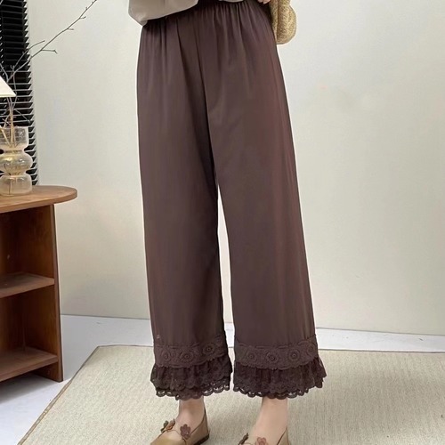 2色/裾レースペチパンツ ・12503