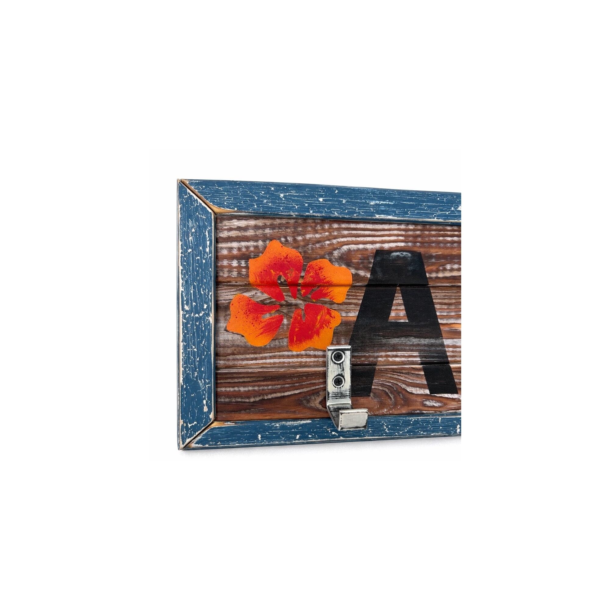 送料無料】ALOHA Wood Key Hook - Hawaiian Interior Wall Shelf