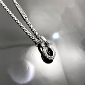 HORSESHOE : C with DIAMOND NECKLACE #1 with GODSIZE® I.D. TAG / ホースシュー : C・ダイヤモンド#1ネックレス ゴッドサイズ® I.D.タグ