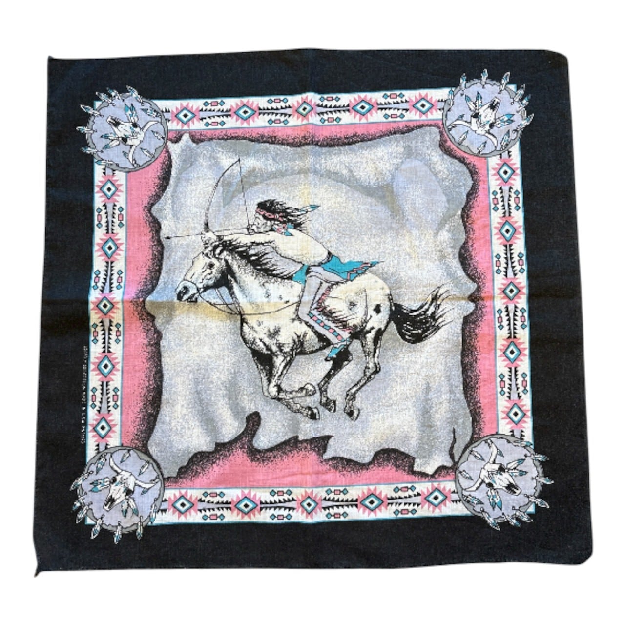 90's USA製 Paris バンダナ 紫 ペイズリー ヴィンテージ 90年代 パリス