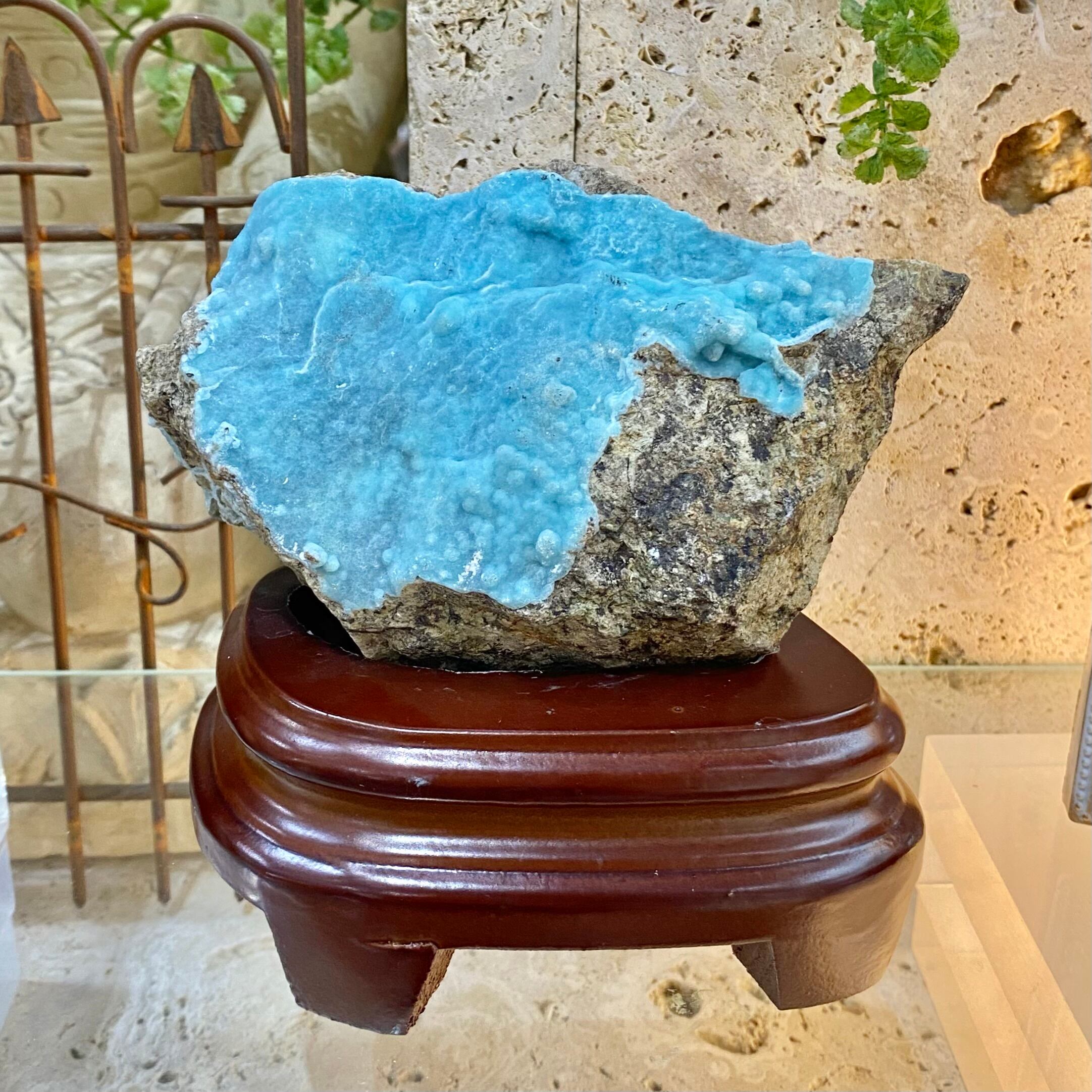 天然石】ヘミモルファイト 地球儀台座付き 心の浄化と成長を促す癒しの