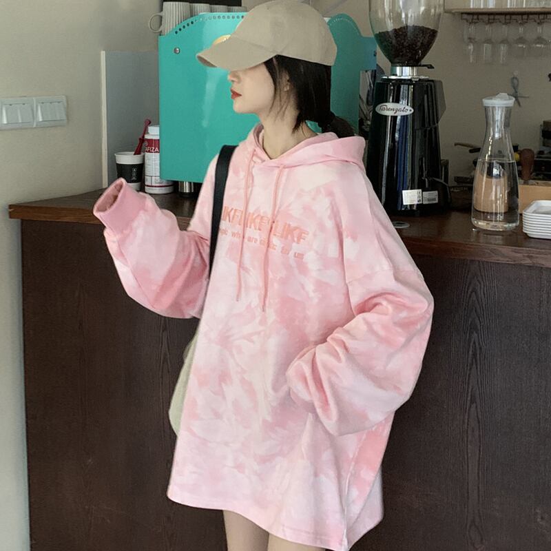 フードセーター スプリングオータムルーズスタイルトップス 春物 秋物 スーパーモール17716437440