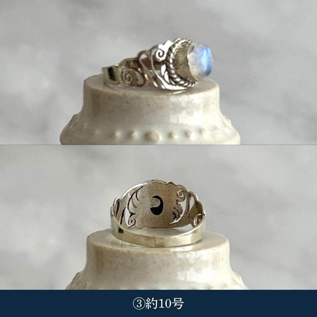 Nepali ring -silver925-【import】moon stone | maruo