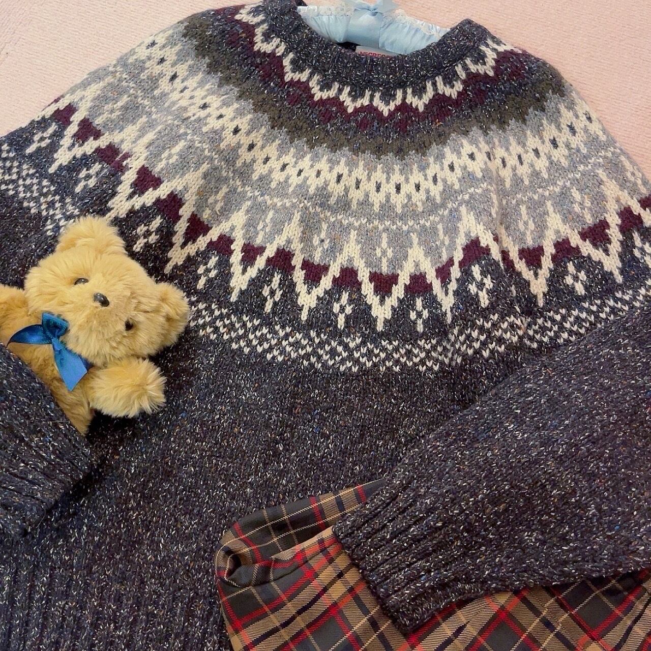 heather gray centripetal knit sweater