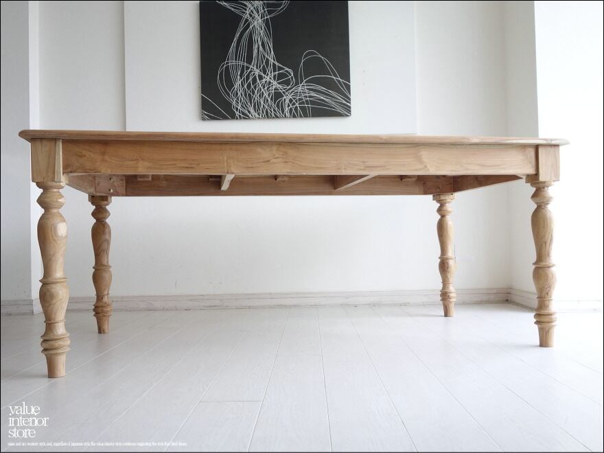 「 サト様 サイズオーダーテーブル 」チーク無垢材 デスクReproN 机 テーブル パソコンデスク カウンターデスク ナチュラル 什器 無垢材家具 170cm 送料無料 世界三大銘木