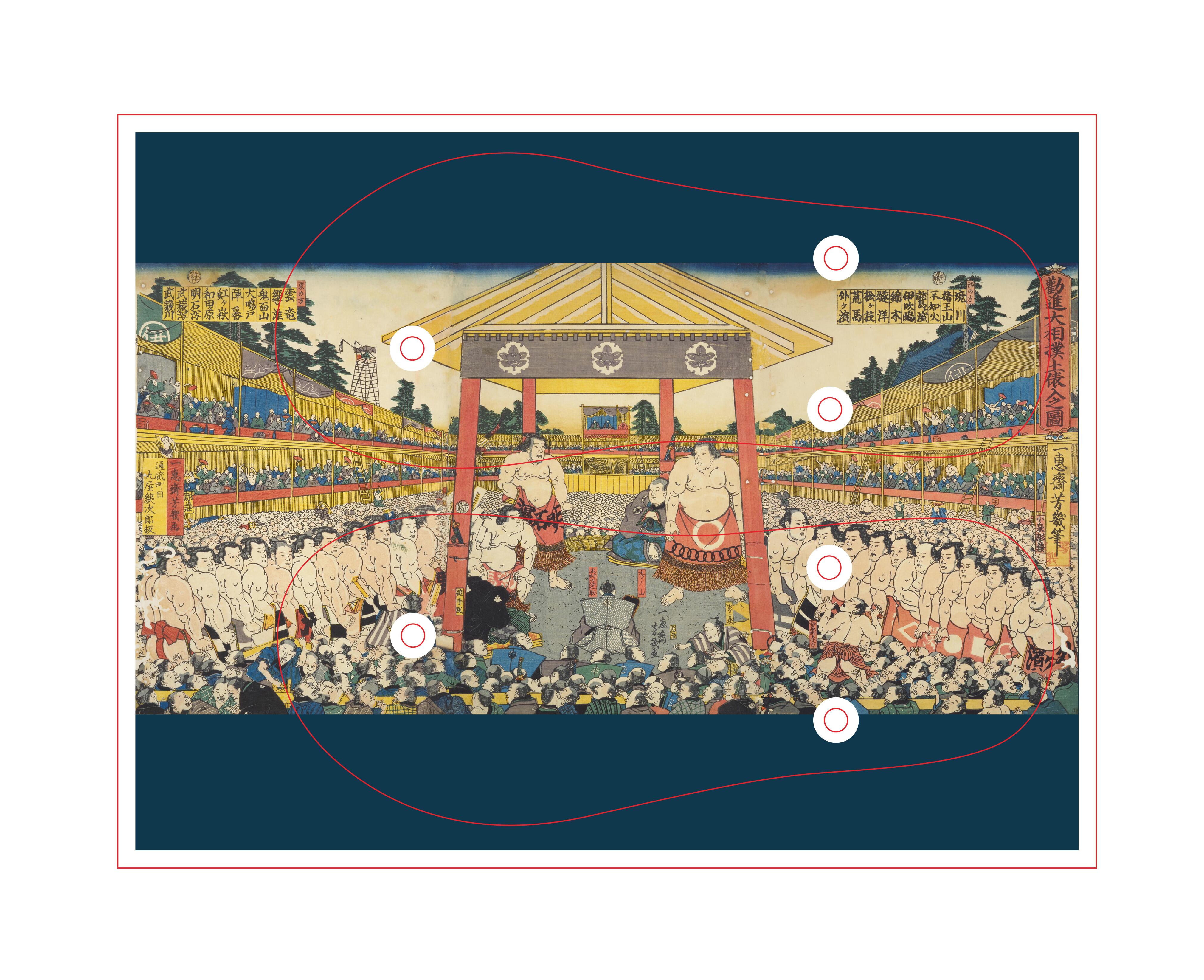 【浮世絵】勧進大相撲土俵入之図 | 一恵斎芳幾