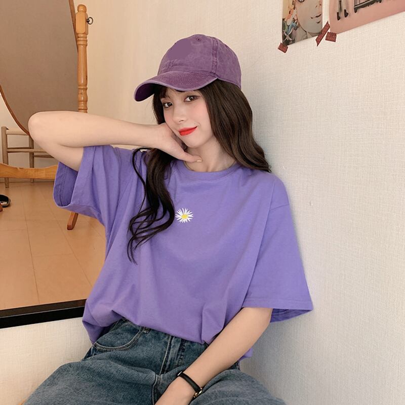 サマールーズシャツ トップス Tシャツ レッド 夏物 パープル 試着室6105467339