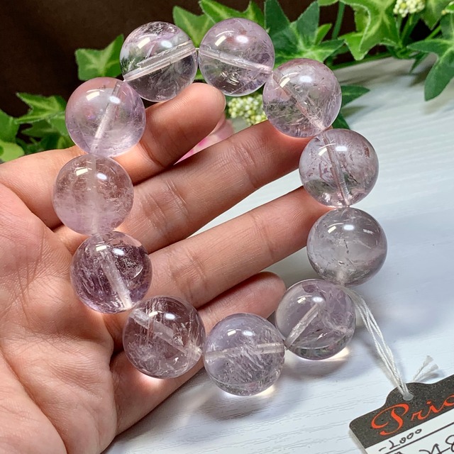 透高レア☆希少な20mm☆ラベンダーアメジスト・ブレスレット