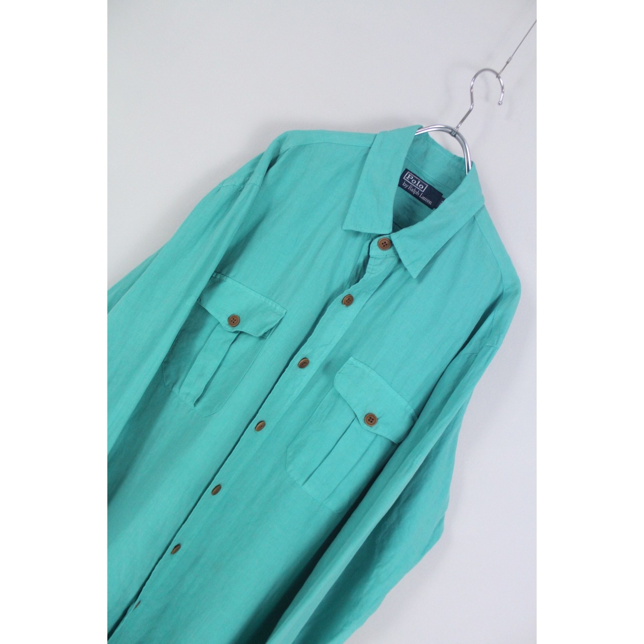 Polo by Ralph Lauren ティファニーブルー シルク×リネン サファリ 