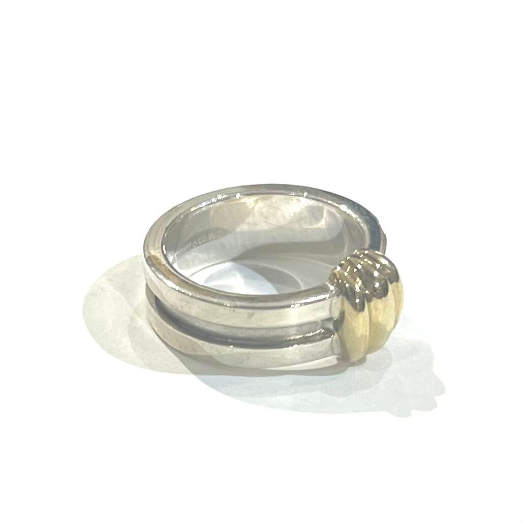 TIFFANY&CO】2201希少サイズ15号18K金 グルーブド ウィズ リング