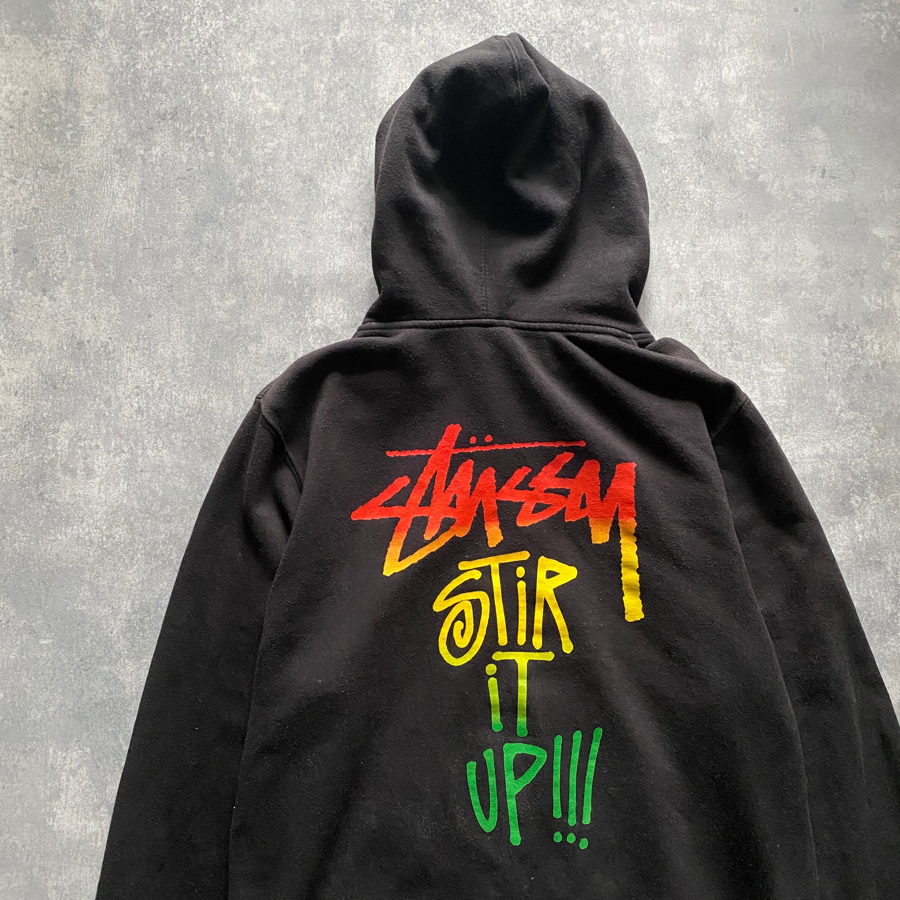 stussy ステューシー ラスタカラー バックプリント ジップパーカー