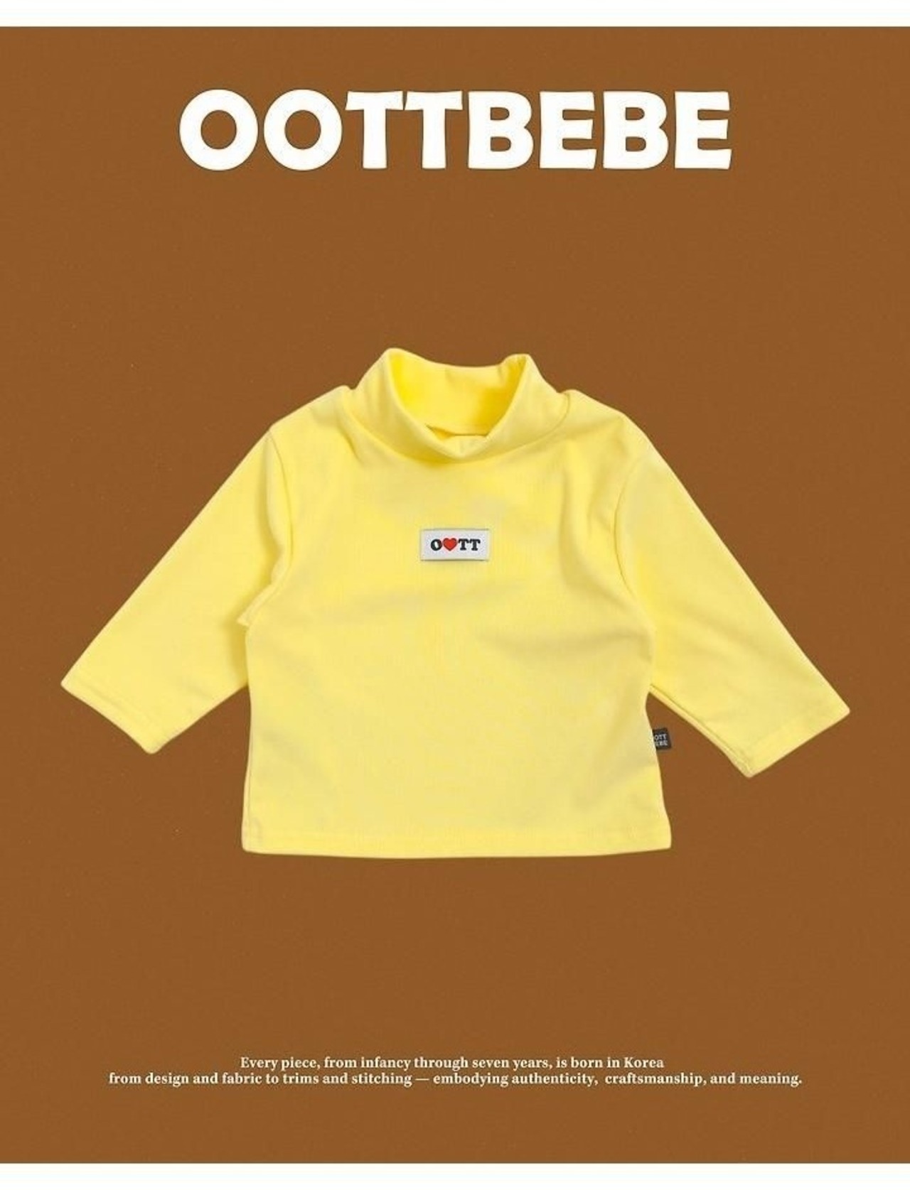 韓国子供服 / 26winter / oottbebe / ぷにぷにタートルネックT / ベビー&キッズ / 冬服 *XS~XL*