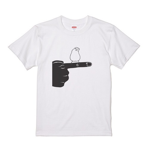 文鳥Tシャツ＃57　「ササクレと文鳥」みあげる