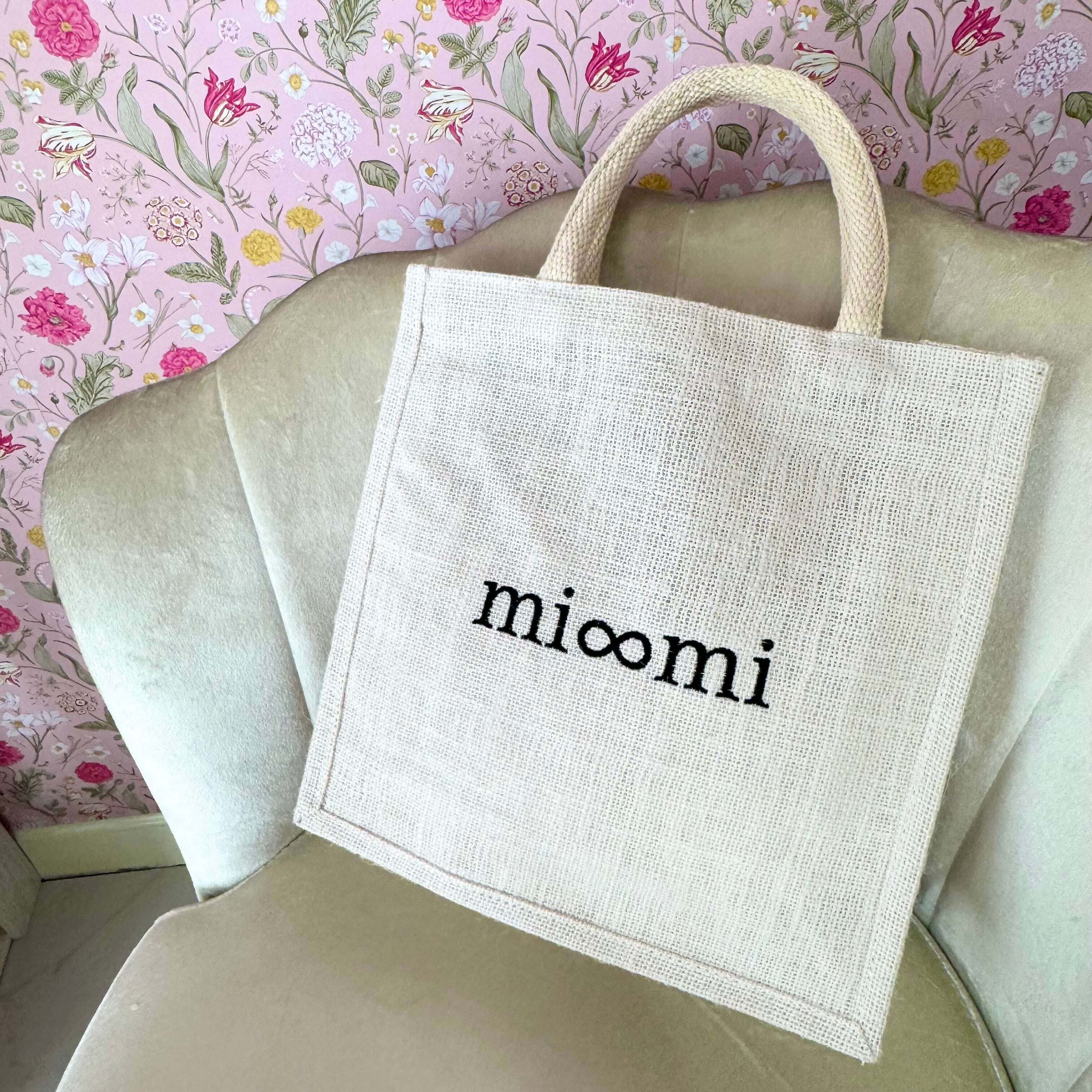 mi∞miオリジナル ジュートバッグ