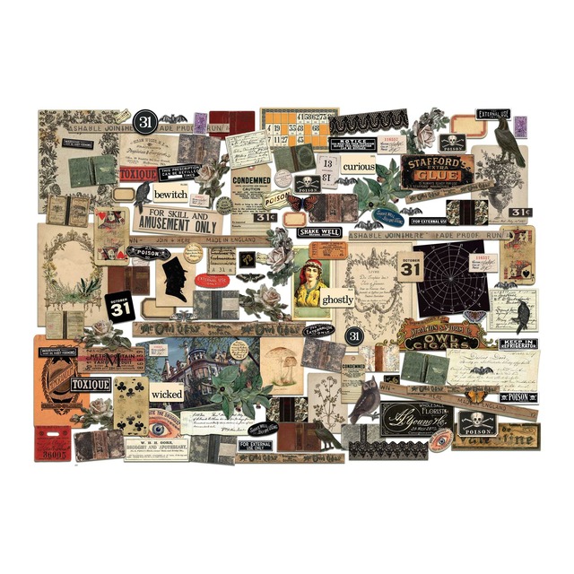 Tim Holtz　ハロウィンのエフェメラ素材137枚入り Idea-ology Ephemera Pack Halloween 2025 TH94435【Tim Holtz（ティムホルツ）】[TH-166m]