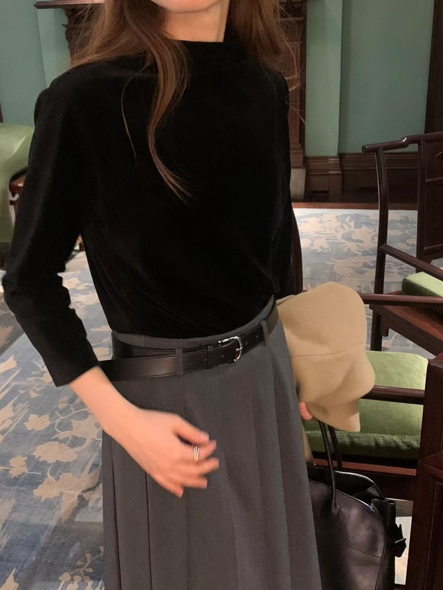 (OUNCE) velvet pola tee / 2color