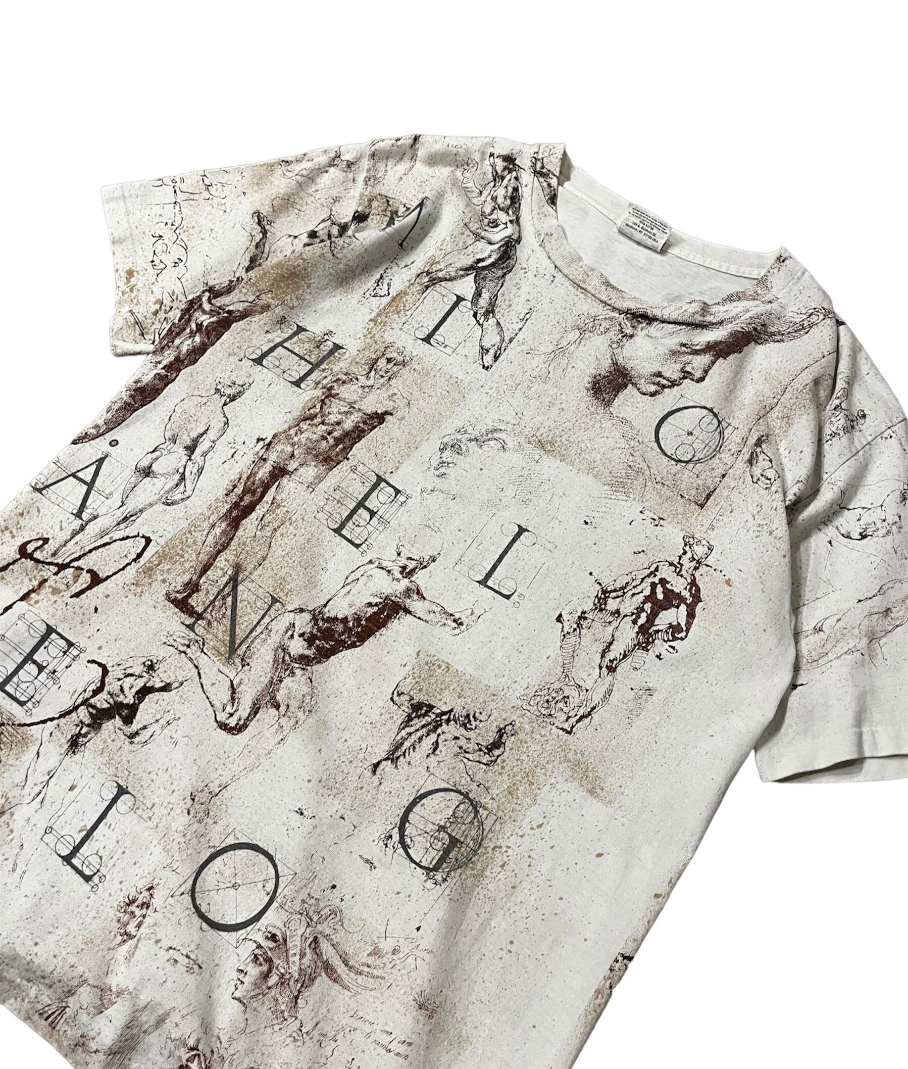 90s Wildwood Productions Michelangelo Allover Print Tshirt 