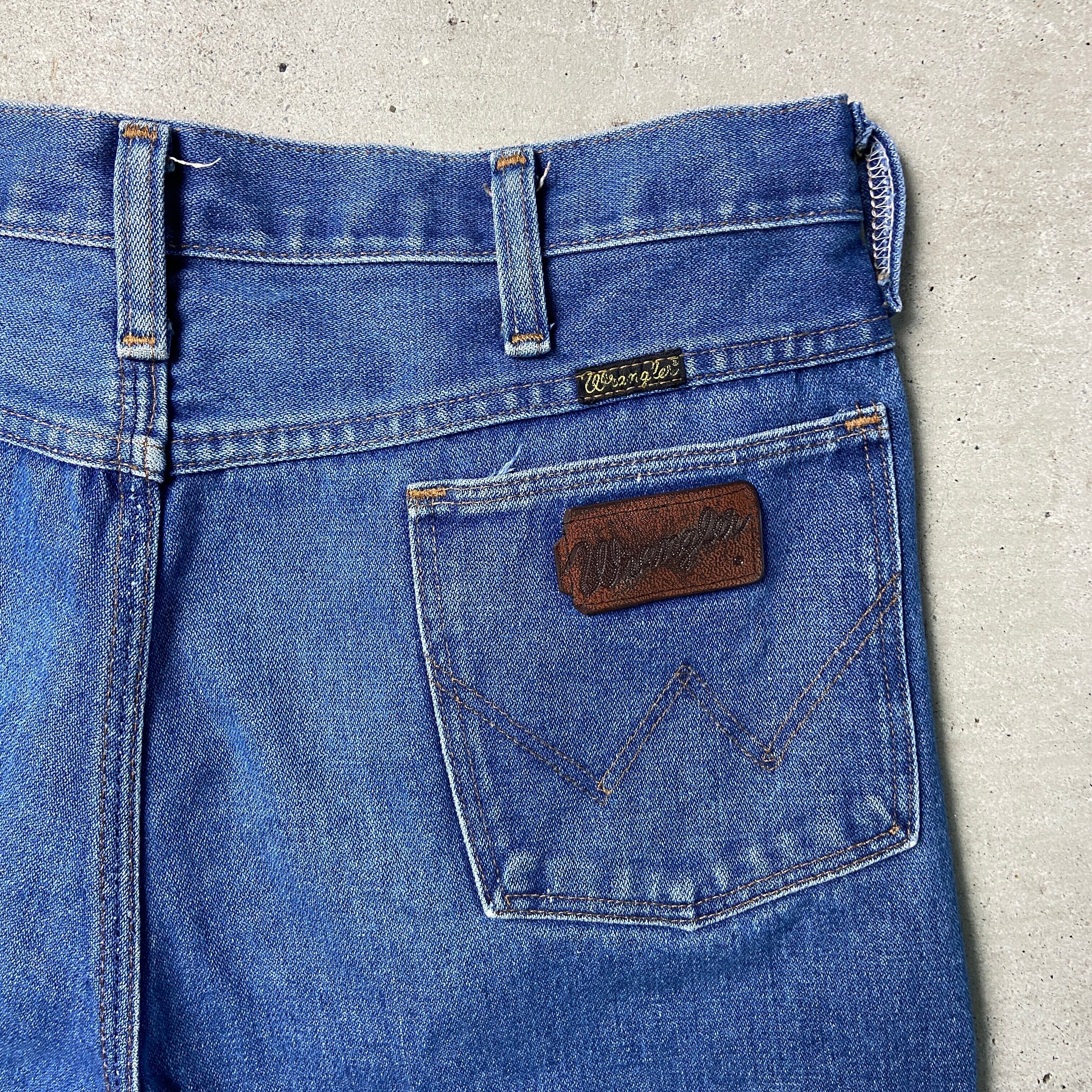 【Wrangler】 90s ラングラージャパン期 フレアデニムパンツ ジーンズ 80年代 Wrangler ラングラー フレアデニムパンツ W34相当 古着 80s