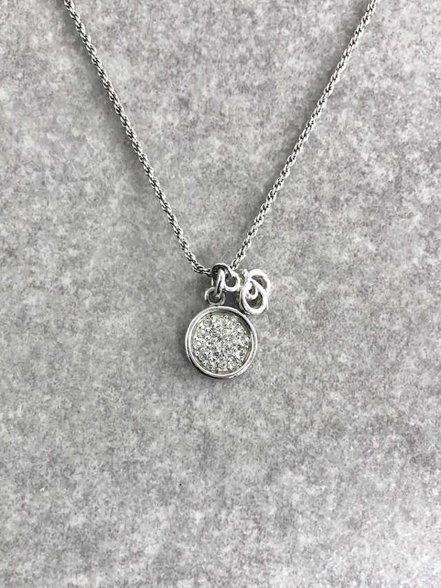 Christian Dior クリスチャン ディオール ネックレス シルバー CDロゴ ラウンドストーン vintage ヴィンテージ オールド f585fn