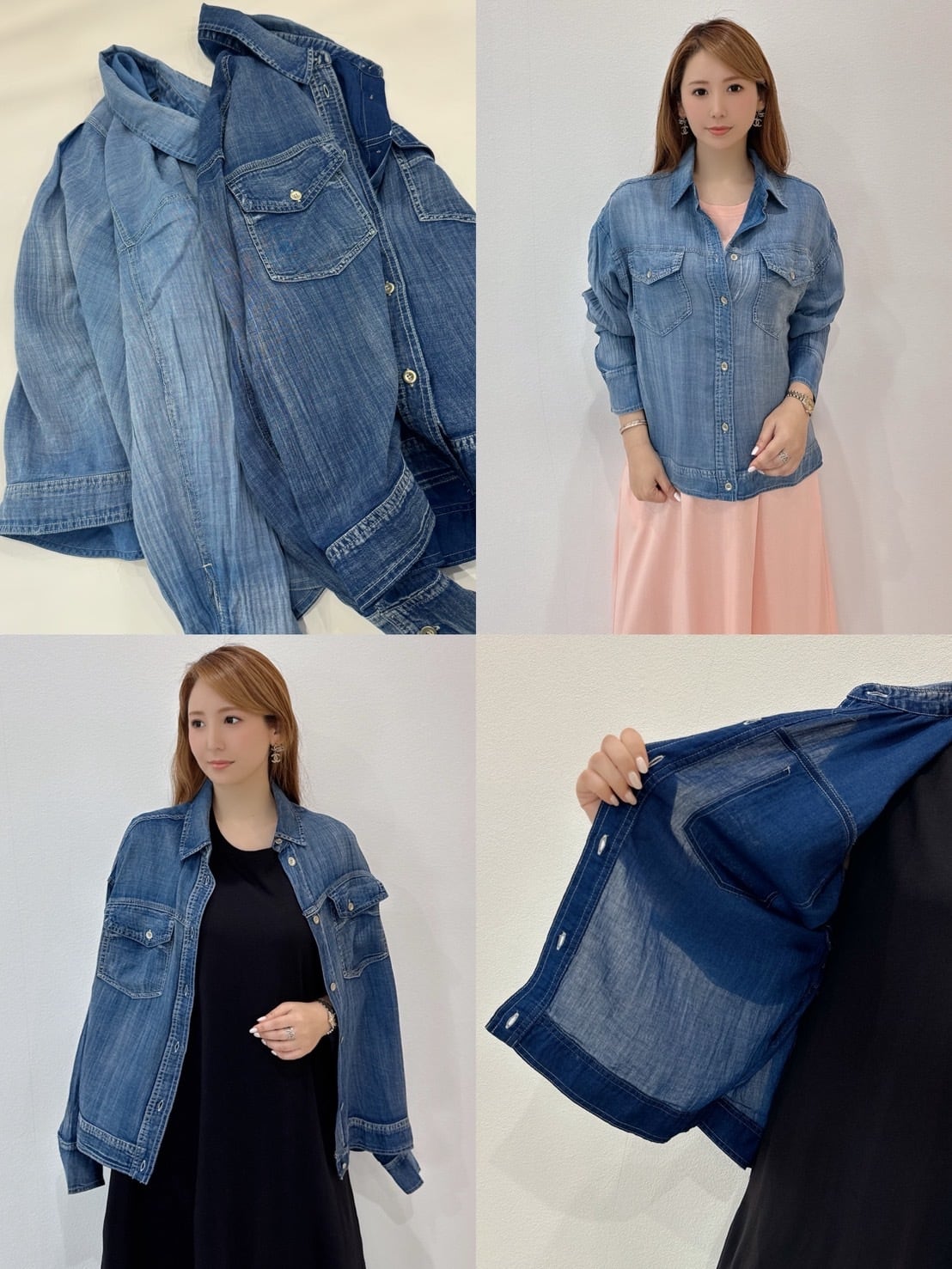 mocoa's 美ラインdenimサロペットスカート(ブルー・インディゴブルー) mocoa's inc