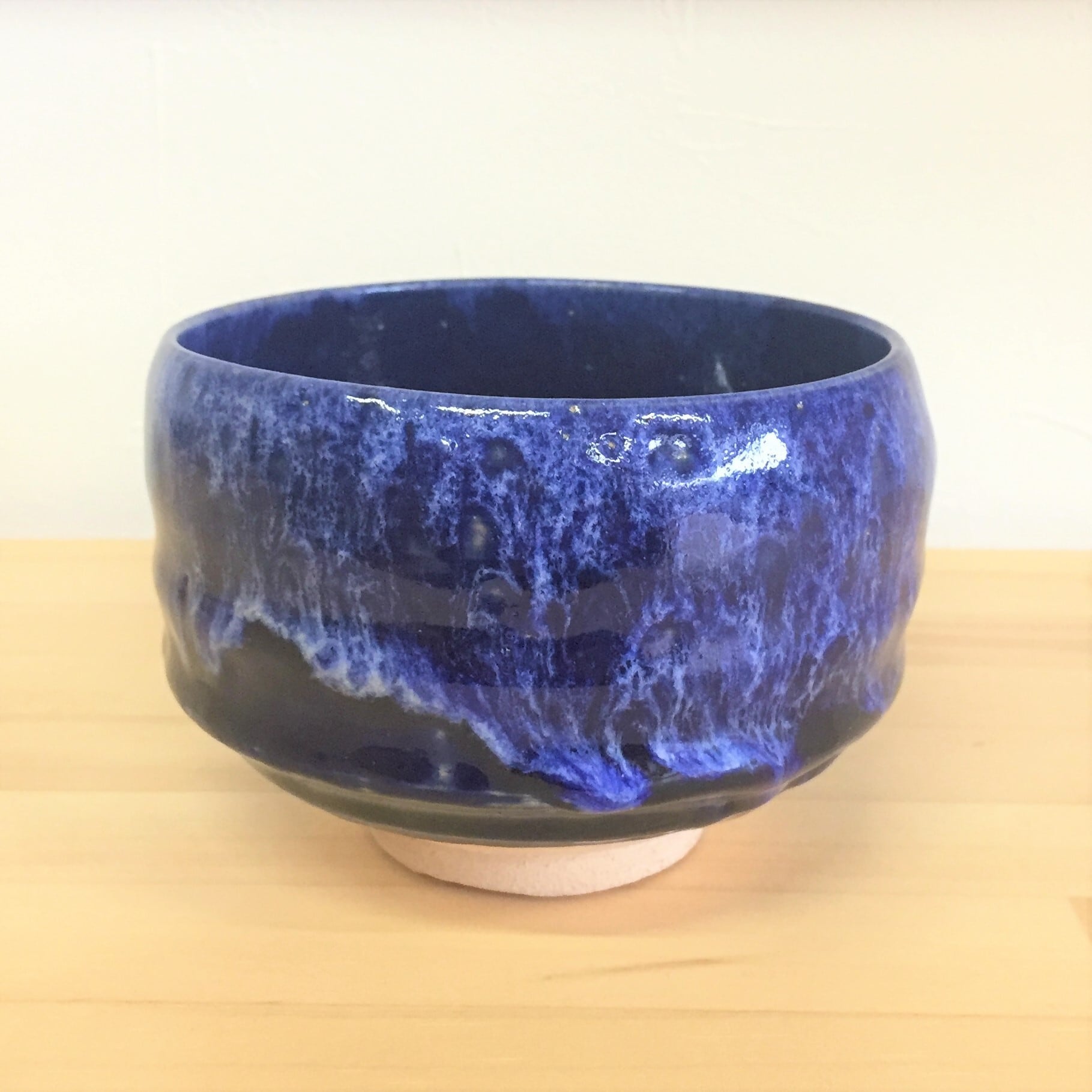 京焼小手鞠 抹茶茶碗 陶器ガラスがけ （京焼/小手鞠 抹茶茶碗 陶器 