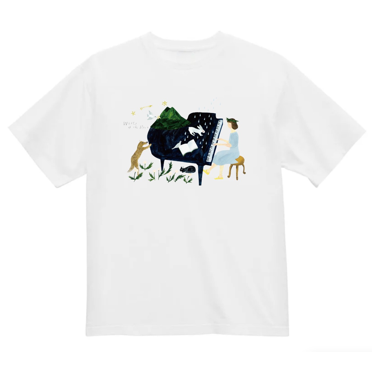【Tシャツ】旅する音楽 Waltz of the Rain 「she plays piano」