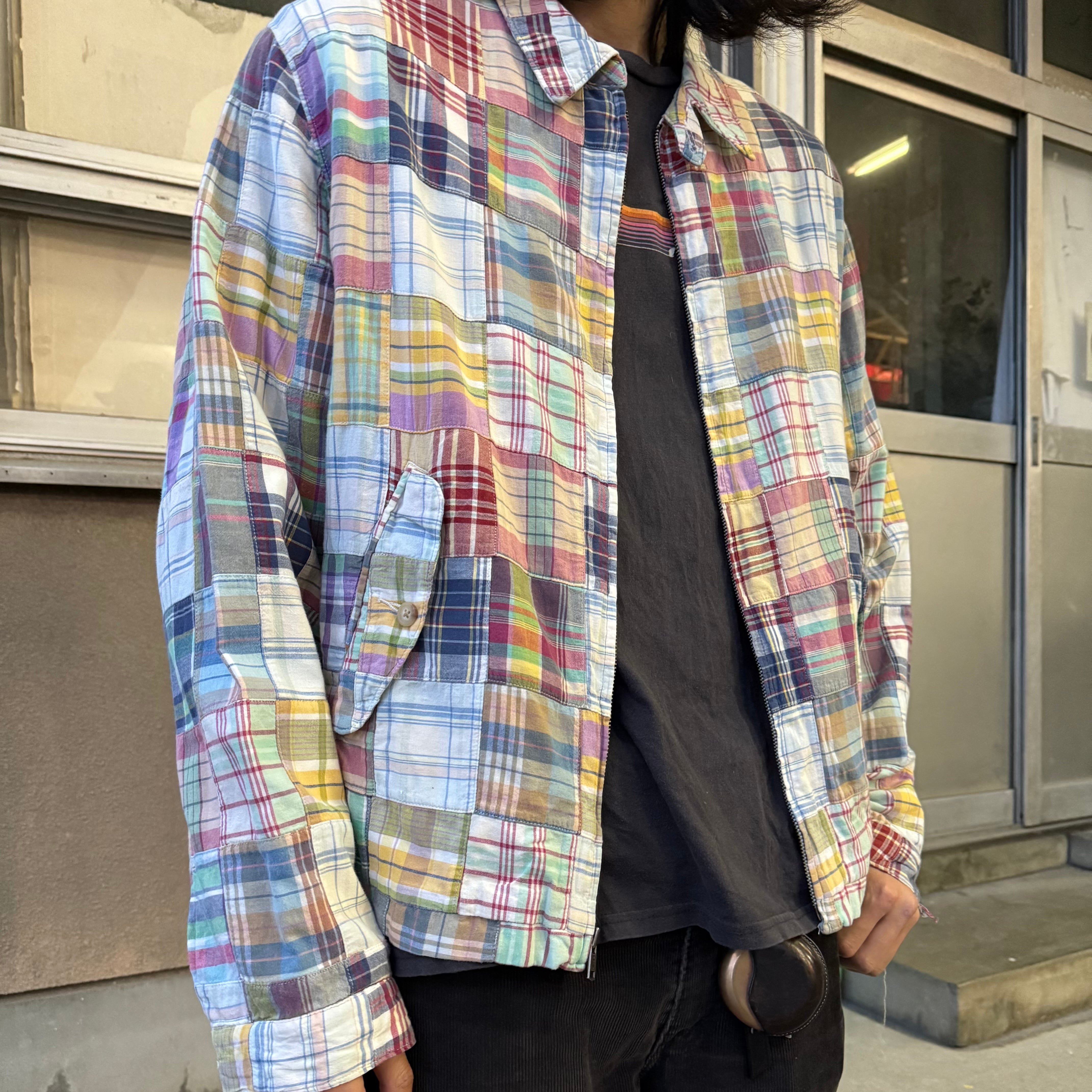 90's POLO GOLF Plaid Punchwork Swing Top Jacket SIZE L 90年代