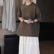 クルーネックシンプルトップス ・4276