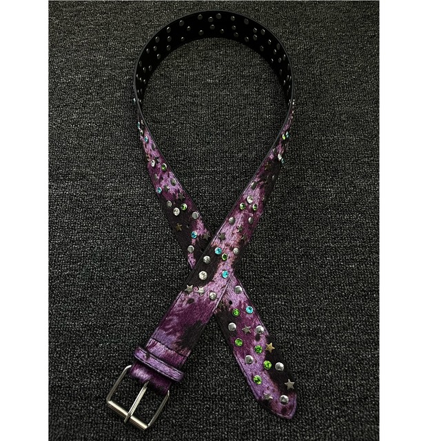 rhinestone studded belt(4color)<a3090>