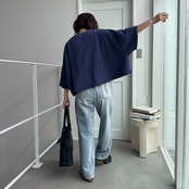 【受注予約：8月中旬入荷予定】[USCA]bigコットンtee/パープル