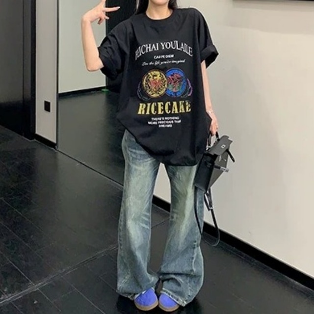 クラシックコインモチーフグラフィックTシャツ 2col R02443