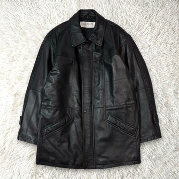 90s Style A-2 Type Leather Jacket Short Length Real Leather Smooth 