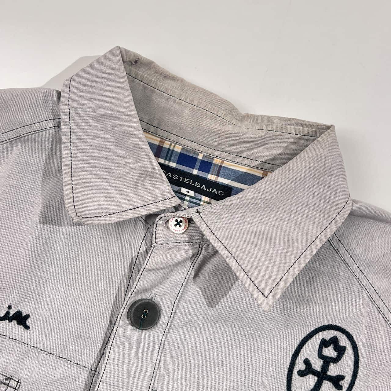 CASTELBAJAC カステルバジャック 長袖 ワークシャツ 4/ライトグレー メンズ