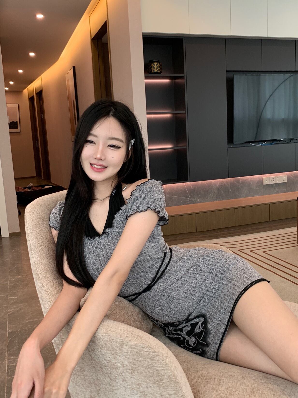 ドレス サマー薄手ショートスカート ウェスト 大人ガーリー スウィート キュート カジュアル 夏物 ピュア ブラックストロベリース20938989400