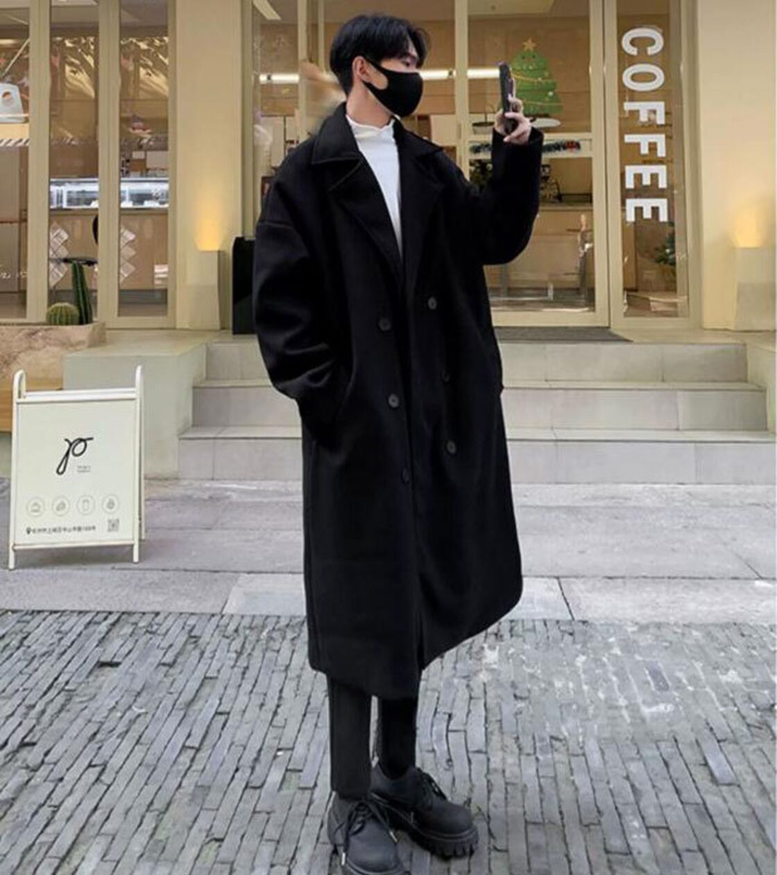 チェスターコート アウター メンズ 冬 冬服 厚手 ロング ベーシック 
