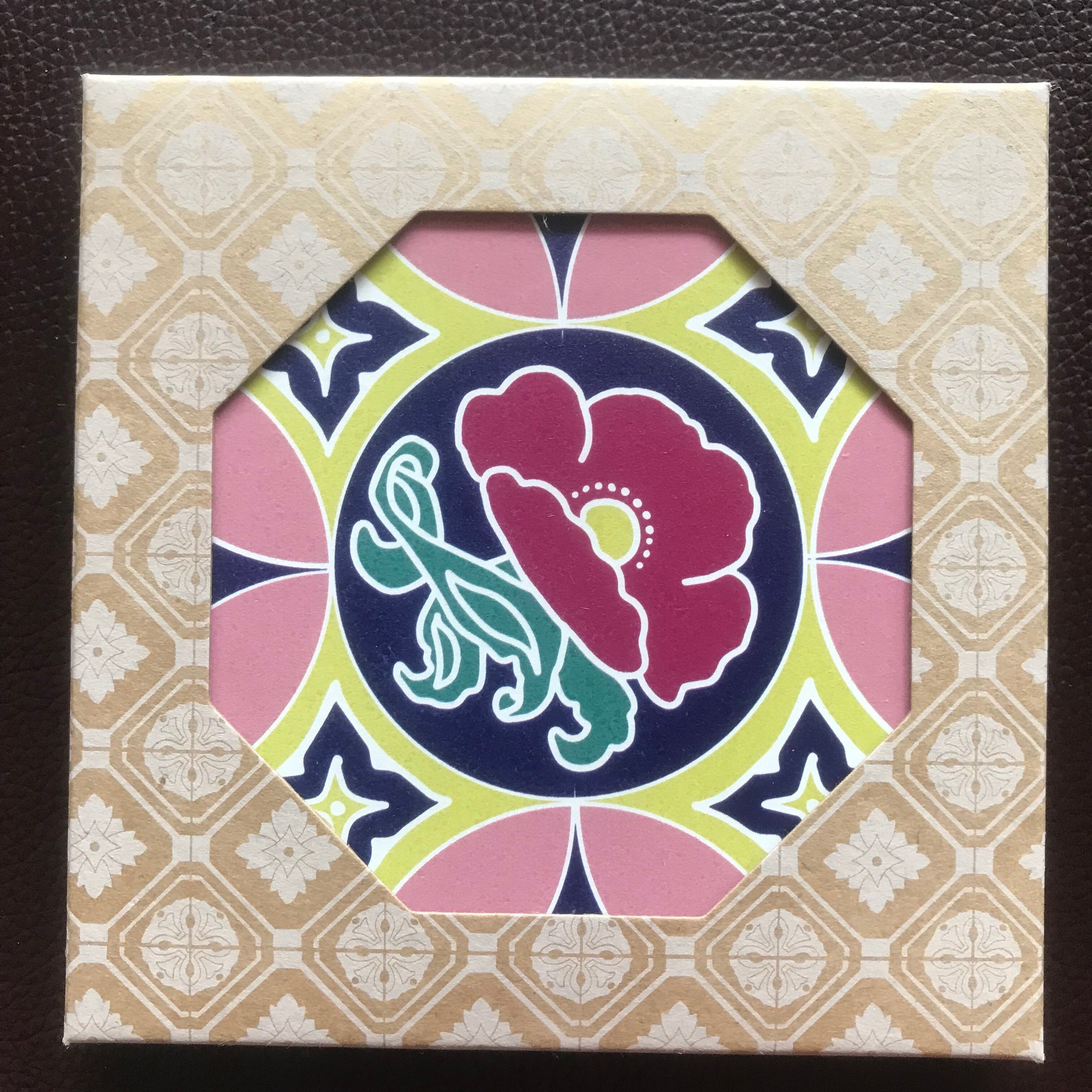 マジョリカタイル】バラの花柄タイル ターコイズグリーン 日本製