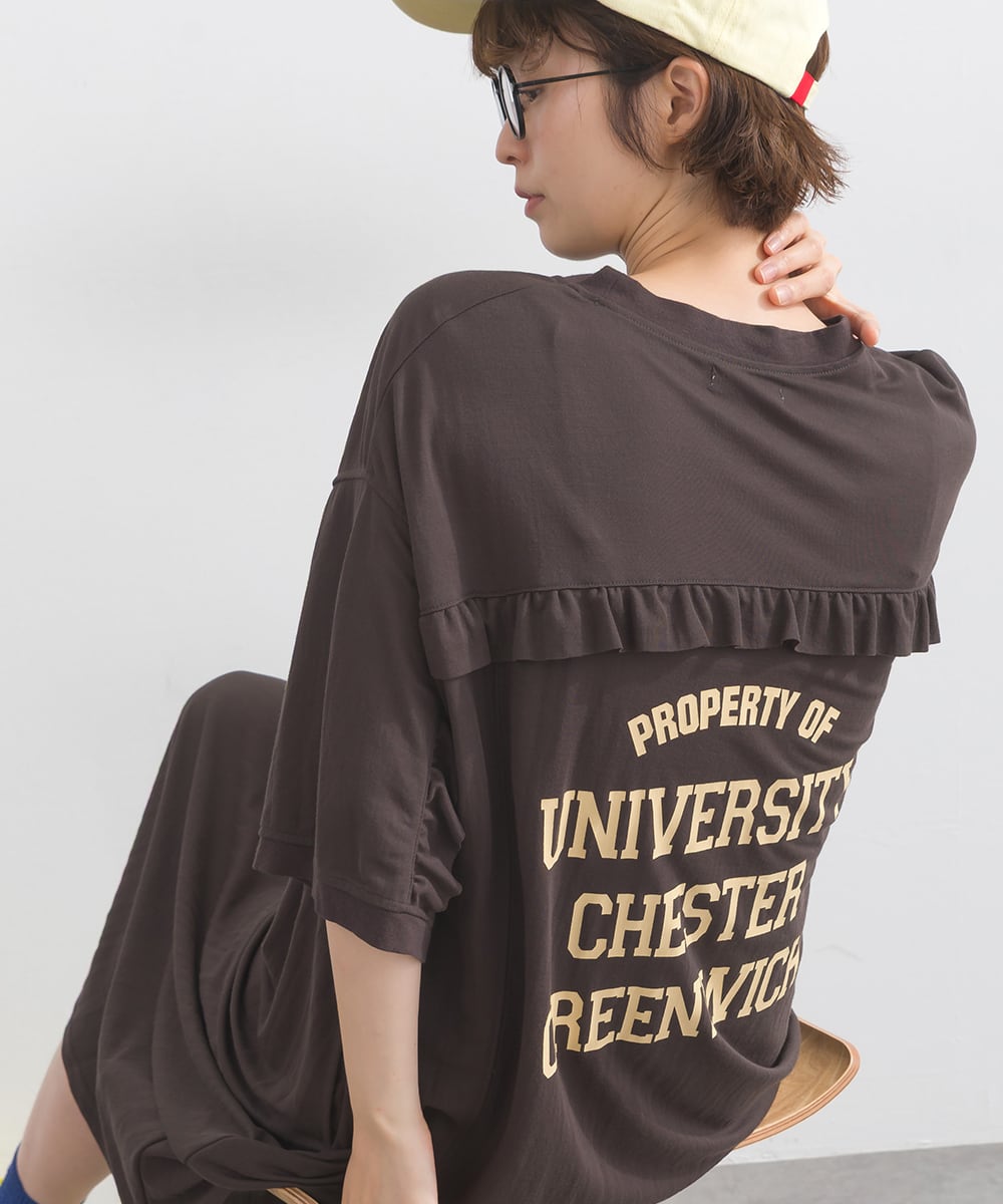 ワンピース YUKO J262049 【接触冷感シリーズ】 カノコフリルポケットワンピース / Cool