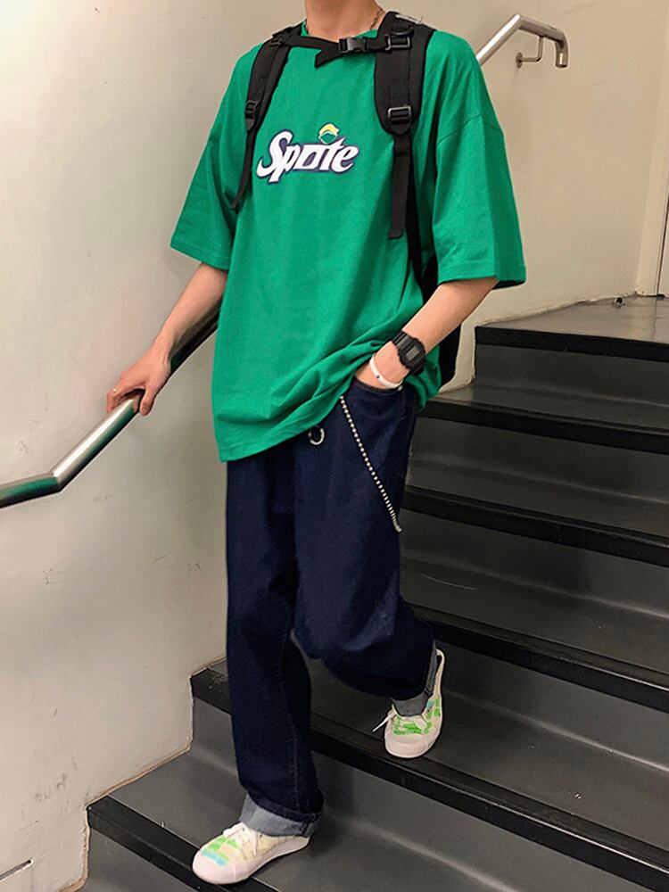 全2色 Tシャツ カットソー プリント カジュアル シンプル