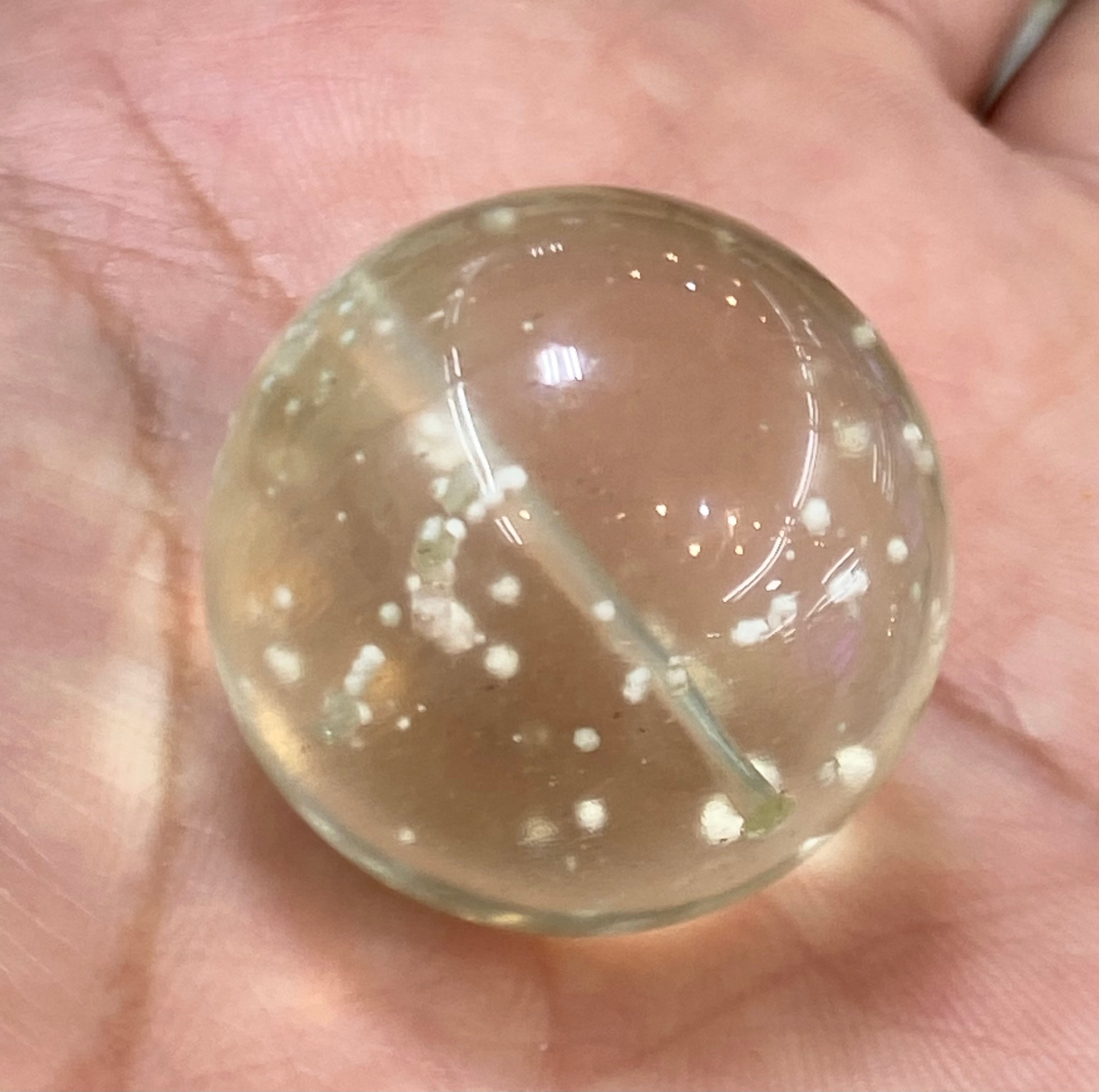 プレミアム最高グレード！宝石質リビアングラス丸玉28mm