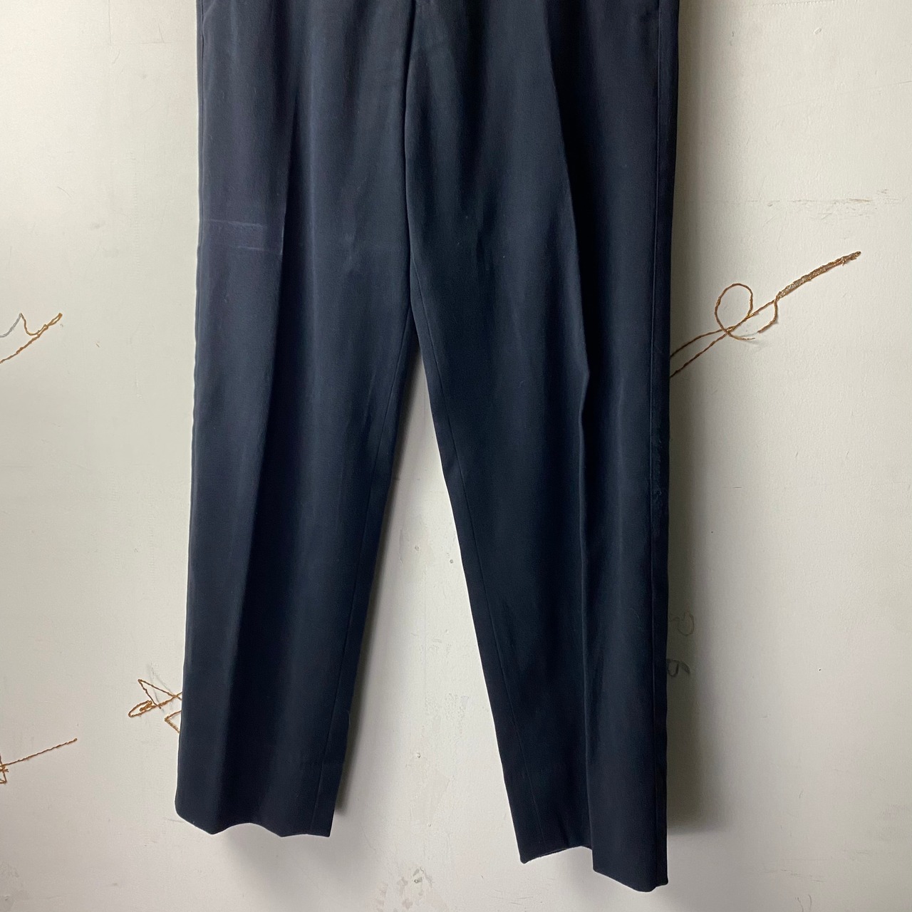 GIORGIO ARMANI black brushed slacks