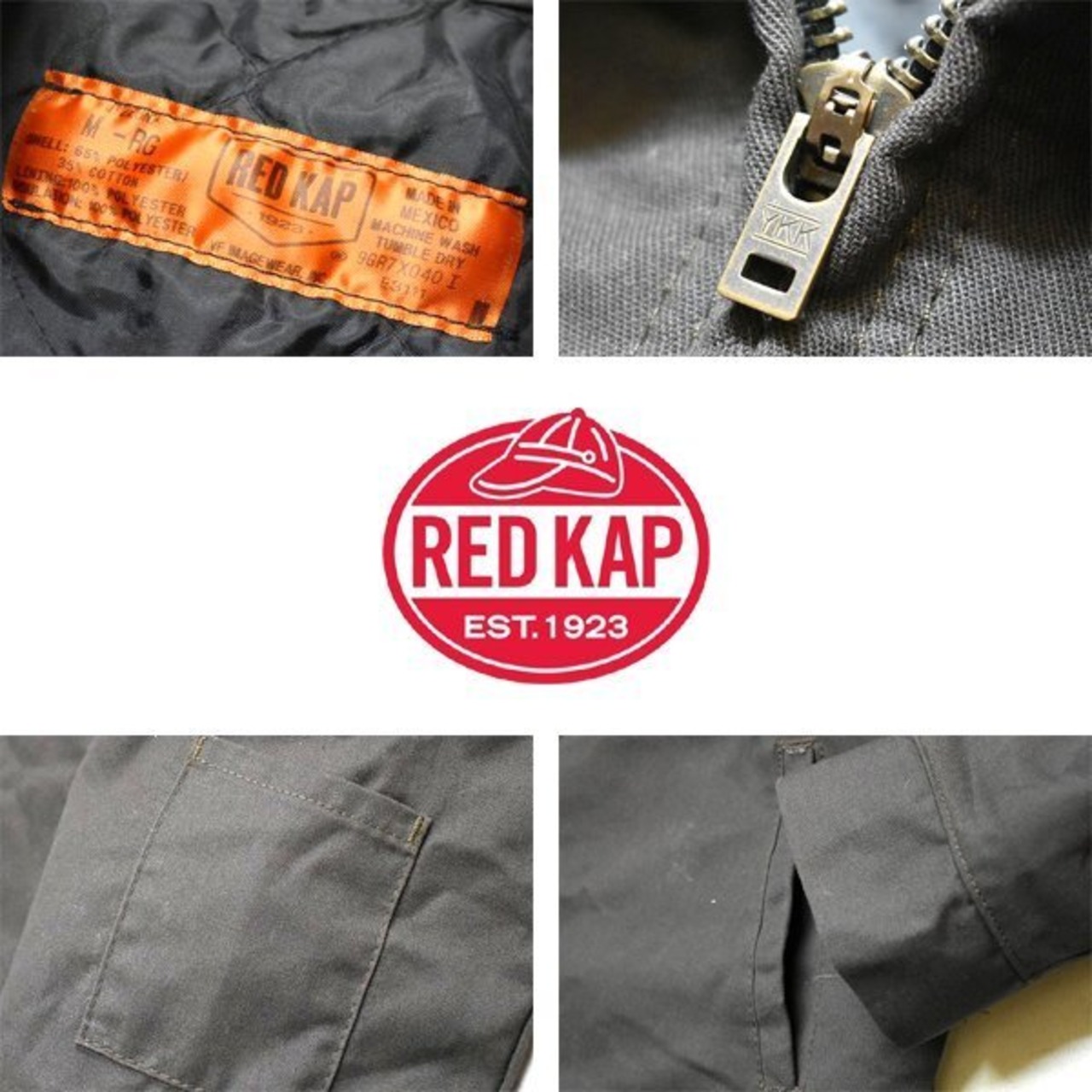 1点物◇レッドキャップRED KAPキルト裏地ワークジャケット古着MメンズL 
