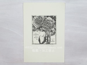 林由紀子銅版蔵書票「バラ連祷2」　/　林由紀子　　[33879]