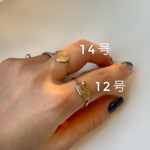 【slice ring】ゴールデンルチルクオーツ