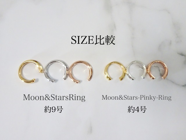 Moon&Stars -Pinky- Ring