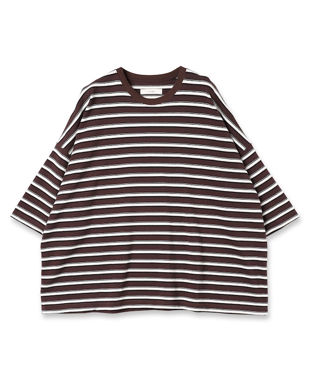 KANOKO BORDER BIG TEE(BROWN)