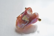 【monaka】 Freshwater baroque pearl earrings - 淡水パロックパール